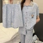 跨境短袖卡通豹纹家居服