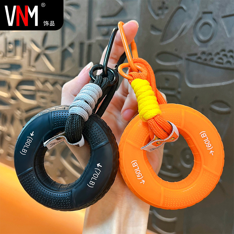 Tire Silicone Grip Ring Keychain Multi-Pound Hand Training Equipment Stress Relief Portable Grip Strengthener Pendant Wholesale Tire Silicone Grip Ring Keychain Multi-Pound Hand Training Equipment Stress Relief Portable Grip Strengthener Pendant Wholesale
