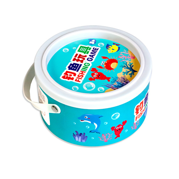 Children's wooden marine cognitive magnetic fishes for fishing…