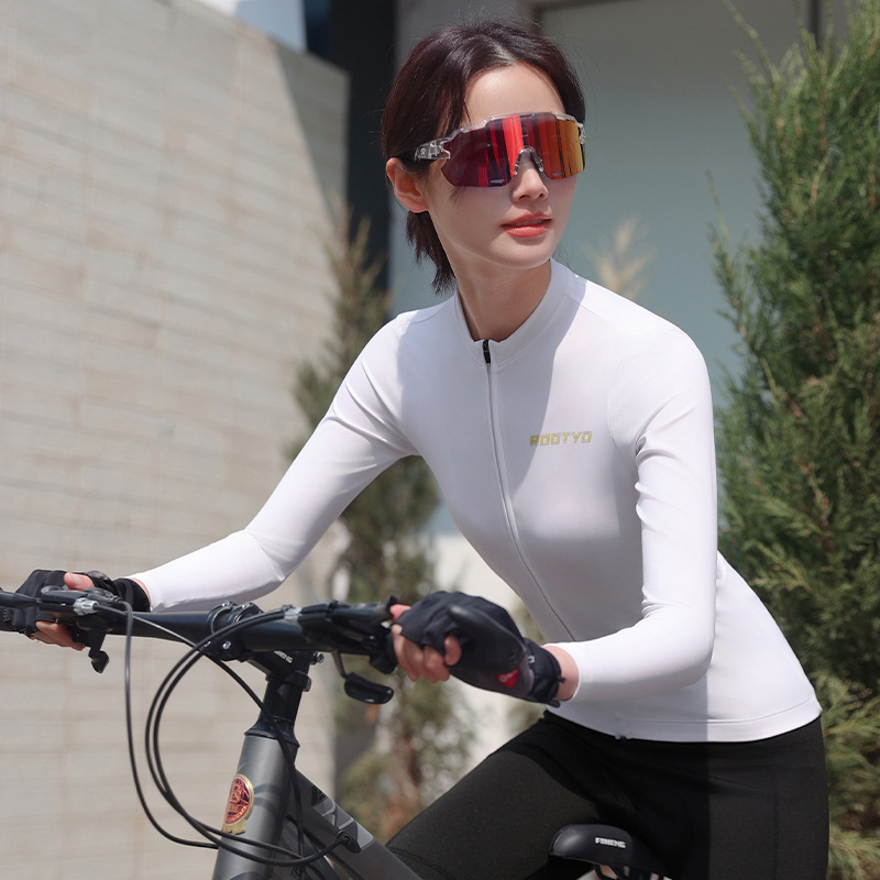 Vehículo de carretera de montaña ropa de ciclismo de manga larga primavera y verano ligera chaqueta de mujer delgada y rápida secado conjunto de bicicleta profesional