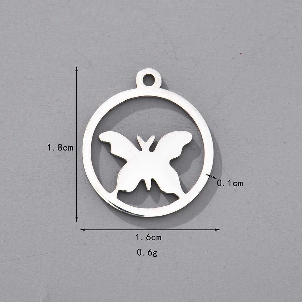 Varios accesorios de collar colgante de metal de acero inoxidable mariposa love DIY accesorios de joyería con pulsera combinada