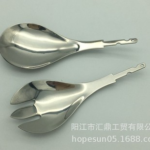 Professional processing custom-made stainless steel salad spoon salad fork hardware accessories source manufacturer