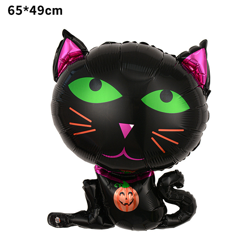 Globo de película de aluminio de Halloween nuevo tema de bruja de dibujos animados calabaza fiesta de Halloween diseño de globos en forma de fantasma