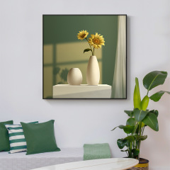 簡約現代客廳裝飾畫光影花瓶餐廳壁畫小尺寸桌面擺畫臥室床頭掛畫