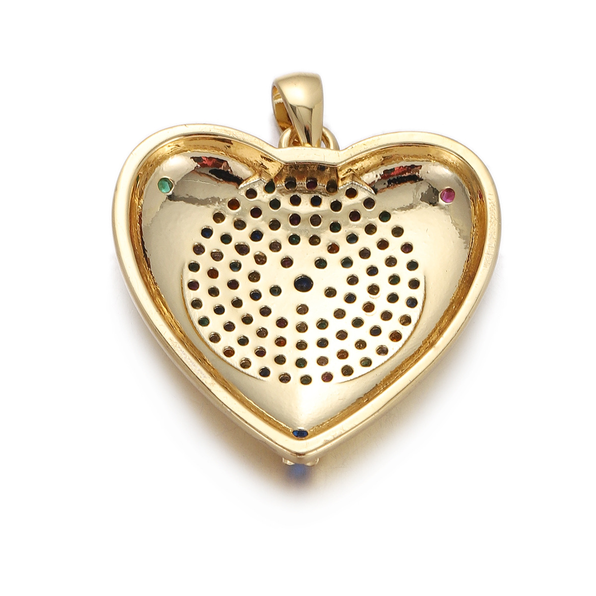 17g Weight Pendant Jewelry Making Type Gold Plated Plating Material Zircon Inlay Material 1 Piece Quantity Holiday, Daily Occasion Copper Material Letter, Heart Shape Pattern Women's Gender Enamel Design Simple Style Style 1 Piece Copper Zircon Gold Plated Letter Heart Shape Pendant 21
