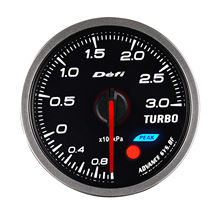 Defi 涡轮压力表3.0  墨色 60mm  0.4 - 300kPa 精准覆盖