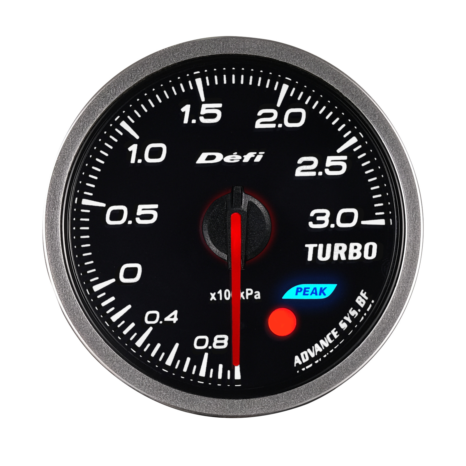 Defi 涡轮压力表3.0  墨色 60mm  0.4 - 300kPa 精准覆盖