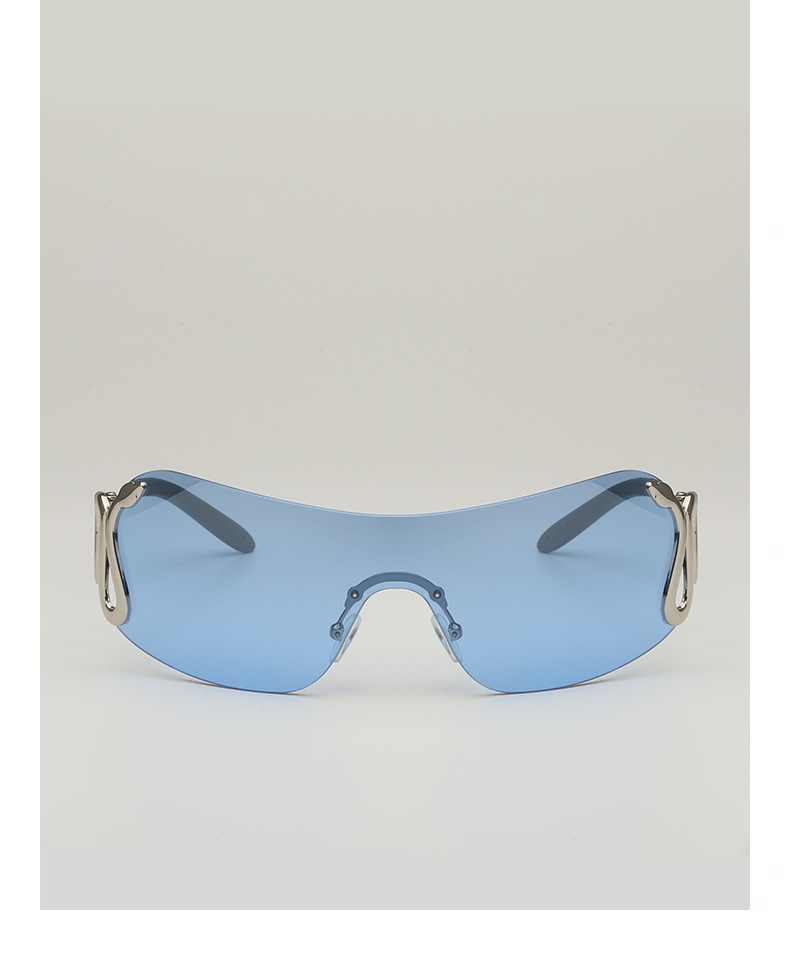 PC, UV400 Protection Lens Material Square Glasses Style Travel, Fishing Occasion Punk Streetwear Solid Color PC UV400 Protection Square Frameless Women's Sunglasses