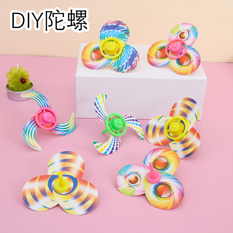 DIY Tarjeta de papel de montaje de giroscopio transfronteriza Venta caliente de color giroscopio pequeños juguetes al por mayor Yiwu ventas directas de la fábrica