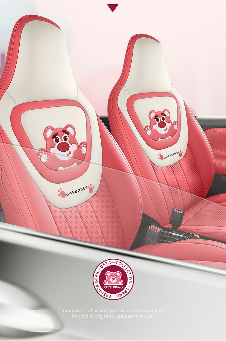 Suitable for 2024 third-generation Wuling Hongguang MINI Macaron car seat cover cartoon cute full surround