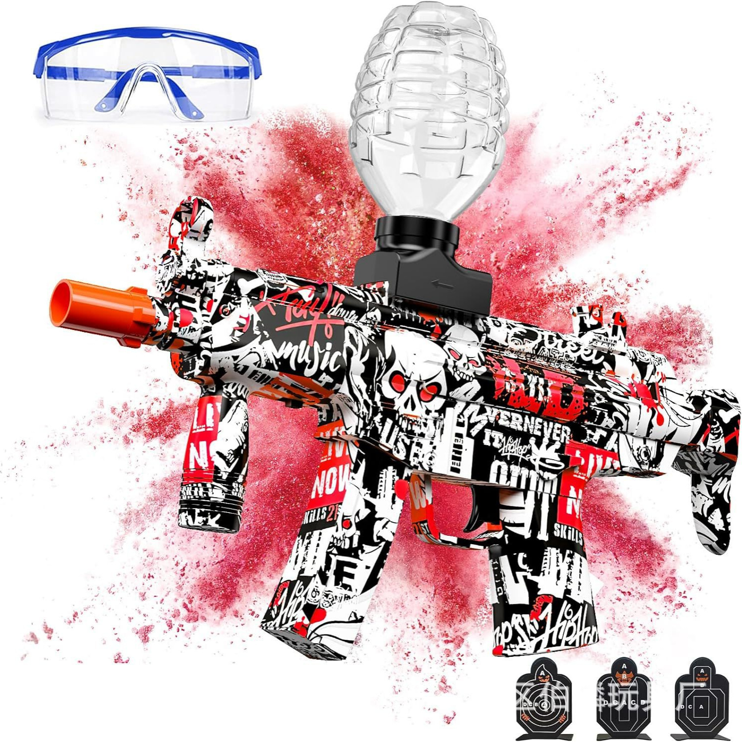 Transfronterizos para MP5K pistola de bala de gel pistola eléctrica de bala de bala de gel bola de juguete para niños regalos