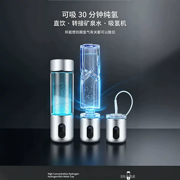 High-Concentration Hydrogen-Rich Spe Hydrogen-Oxygen Separation Technology Electrolyzed Hydrogen Water Cup, Small Molecule Hydrogen-Rich Water Cup