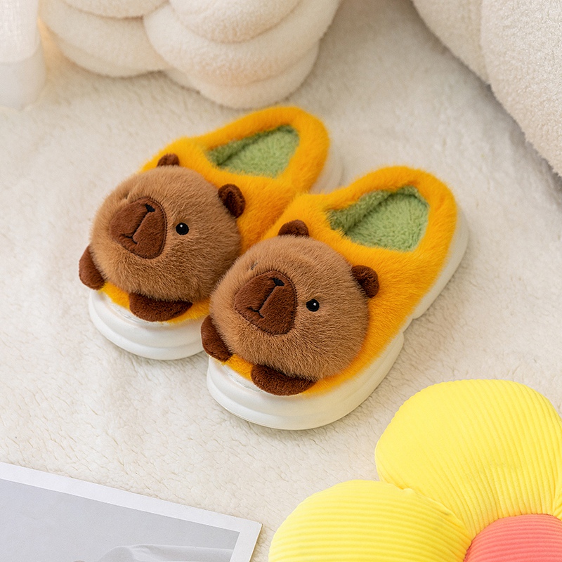 Zapatillas de algodón de animales lindas transfronterizas zapatillas de algodón de invierno para mujeres zapatos de calentamiento de peluche zapatos de algodón domésticos interiores zapatos de piso prácticos image 8