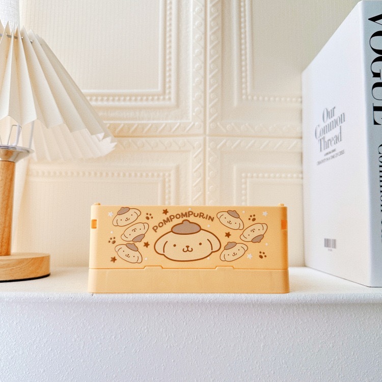 新商品の漫画の周辺の布の折り畳み可能な収納ケースの少女の心のデスクトップの化粧品の口紅の雑物の整理箱