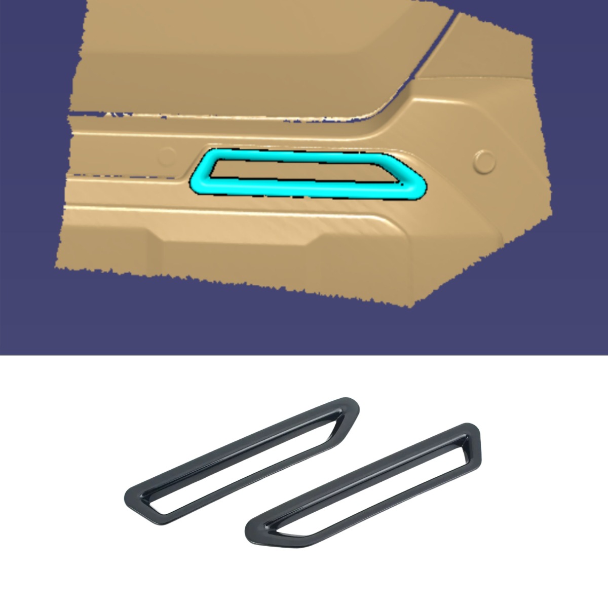 Suitable for Toyota Rav4 26 Models: Rearview Mirror, Fog Light Cover, Corner Protector, Rear Wing Side Cover, Rear Trim Strip