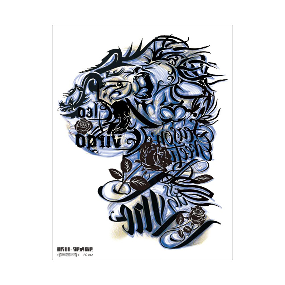 Ruika dragón tatuaje pegatinas impermeable hombres y mujeres sobre el hombro dragón pecho fresco de larga duración tatuaje pegatinas tatuaje