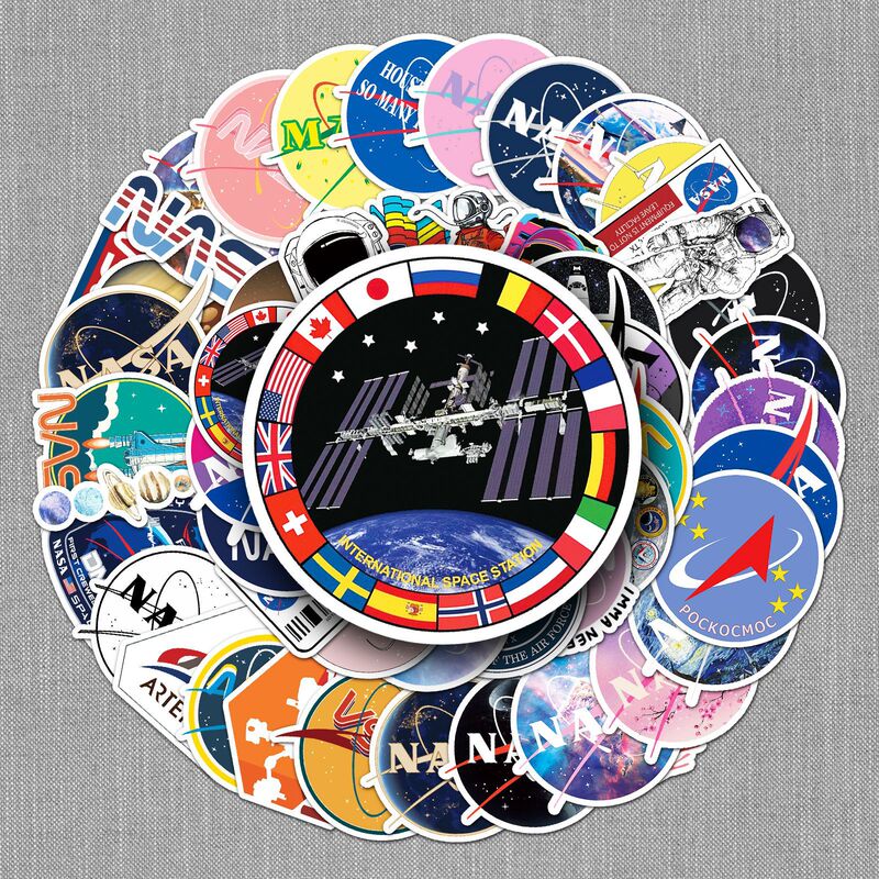 50 American Aviation NASA Space Pictures Personalized Graffiti Stickers Luggage Scooter Foreign Trade Decoration Stickers