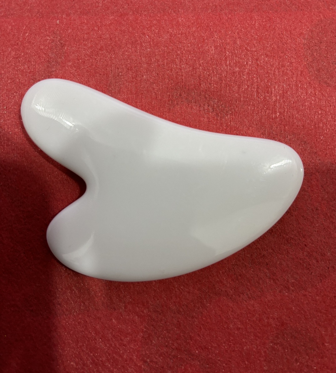 masajeador de rodillos de cristal de polvo en forma de corazón, masajeador de rodillos de doble cabeza, placa de belleza facial de cristal rosa