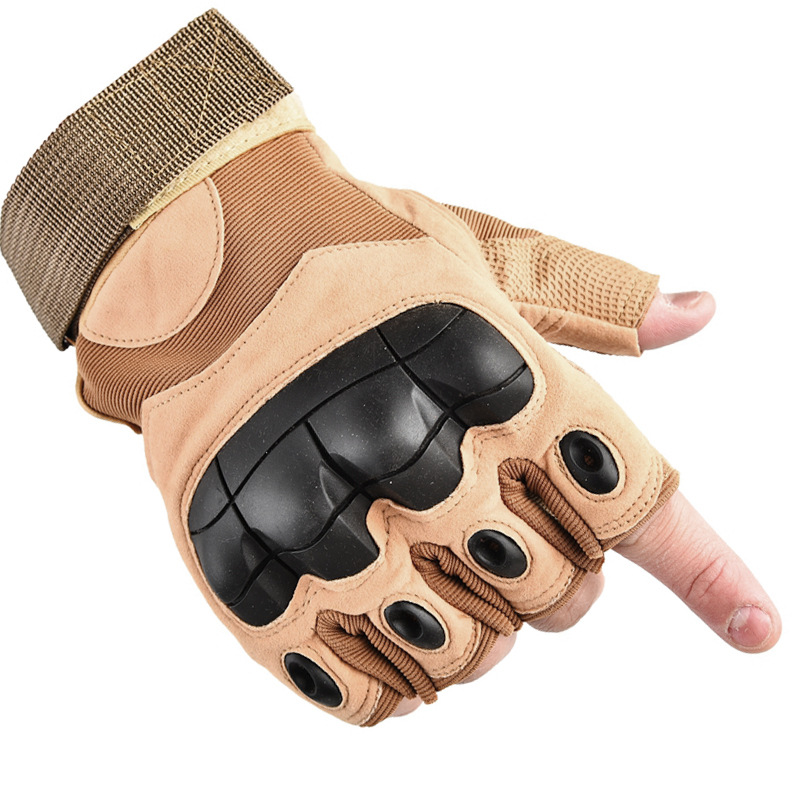 Guanti da combattimento invernali con velluto per uomo, guanti da arrampicata all'aperto antiscivolo in softshell con dita lunghe_voghion.com