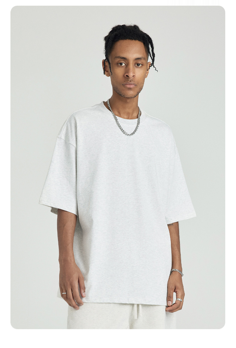 287g Weight Short Sleeve Sleeve Length Pullovers Placket Type Drop Sleeve Sleeve Type Cotton Fabric Type Long Top Length T-shirt Tops Type Daily Occasion Round Neck Neckline Breathable Function Loose Fit Type Solid Color Pattern Summer Season Men's Gender Casual Style Wholesale Men's Casual Solid Color Short Sleeve Men's Tops 22