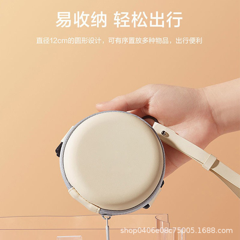 EVA Cross-border Explosive Glasses Box Air Cushion Box Round Storage Glasses Bag Lightweight Fashion Makeup Key Zipper Bag