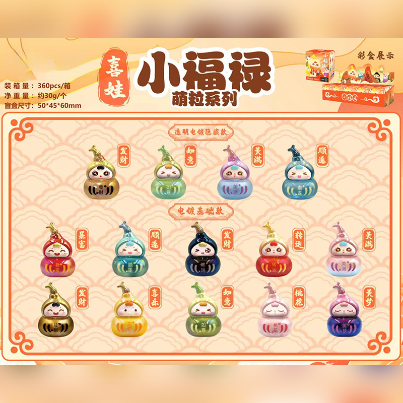 国潮风神仙系列萌佛守护神盲盒公仔桌面摆件新年节日礼品一件代发|undefined
