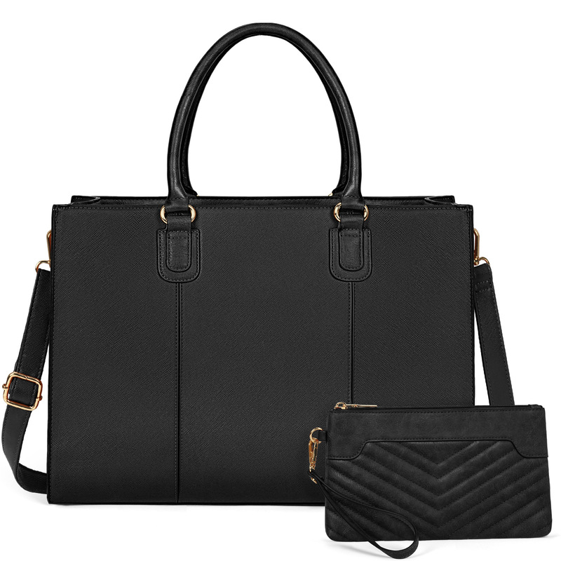 High-Quality Pu Waterproof 2-Piece Set of Wear-Resistant Women's Laptop Bags, Large-Capacity Portable Shoulder Bag for Women
