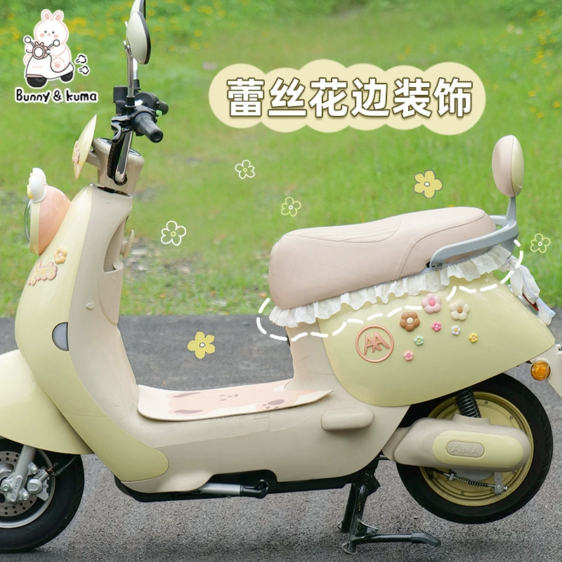 Электрический автомобиль, кружевной декоративный ремешок с бантом, универсальный аккумулятор, автомобиль, мотоцикл, сделай сам, цветок, декоративная наклейка на автомобиль