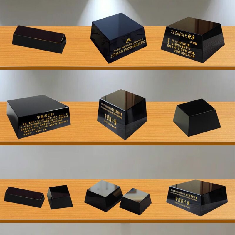 Making Black Crystal Trapezoidal Base Ornaments Any Size Crystal Glass Base Tray White Crystal Making Black Crystal Trapezoidal Base Ornaments Any Size Crystal Glass Base Tray White Crystal