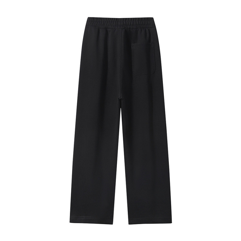 Pantalones de pierna recta para mujer, pantalones holgados de pierna ancha, color sólido casual, ropa exterior, pantalones de casa solona delgados, elegantes, simples y versátiles