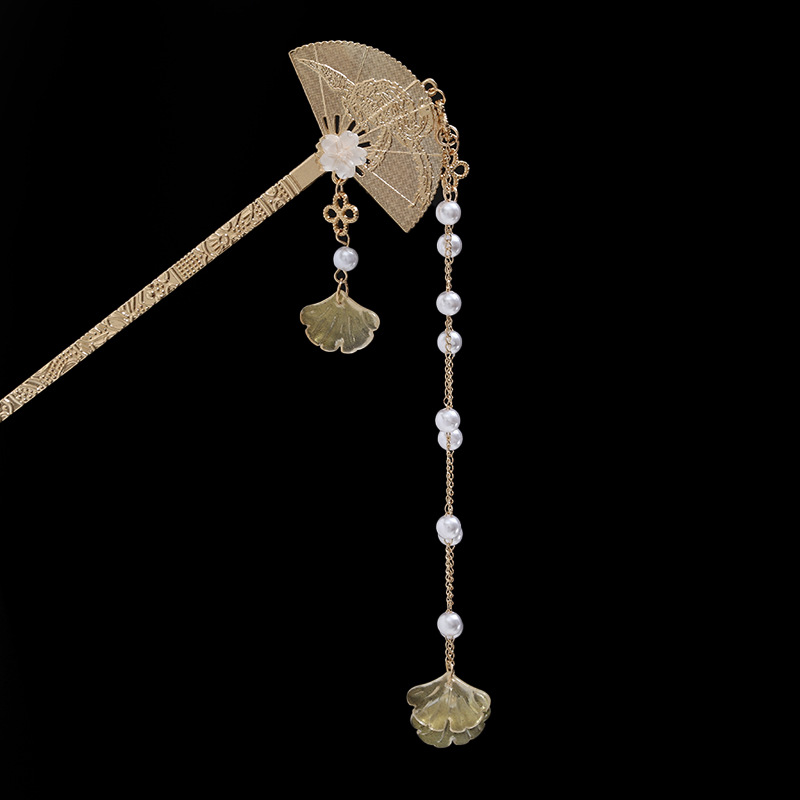 Rosa azul y blanco rhinestone flor horquilla mujeres de alto grado paso sacudida borla rizador de pelo horquilla estilo antiguo hanfu accesorios para el cabello otoño