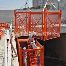 高工厂家直供角钢安全梯笼 铁路墩身施工平台1米8角钢安全梯笼