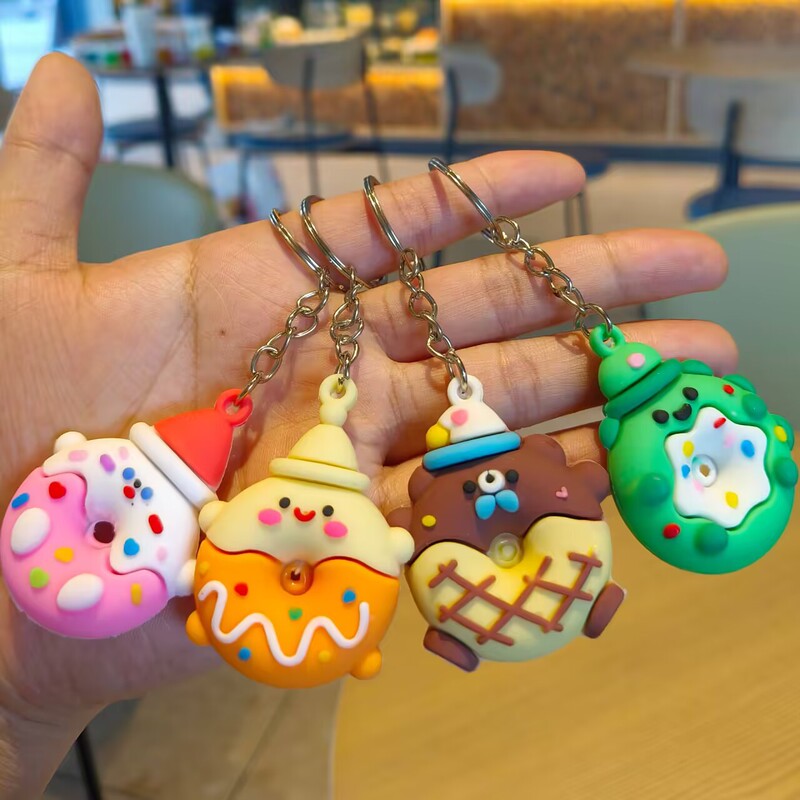 Donut Keychain, Cute Doll, Car Bag Pendant, Creative Small Gift, Key Pendant, Kidsren's Prize