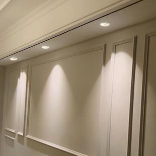 Small Hill Spotlight Embedded Deep Cup Anti-Glare Cob Energy-Saving Wall Washer Three-Color Dimming Black Edge New Led Downlight