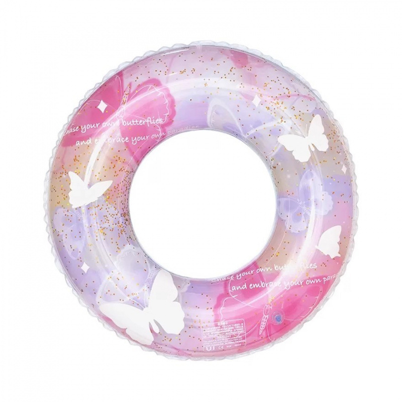 Anillo de natación para adultos y niños, anillo de salvavidas anti-rollback para adultos y niños, anillo de brazo inflable, anillo de mariposa de diapositivas