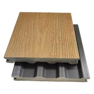 Factory supply co-extruded floor round hole plastic wood floor outdoor park anti-corrosion waterproof balcony floor