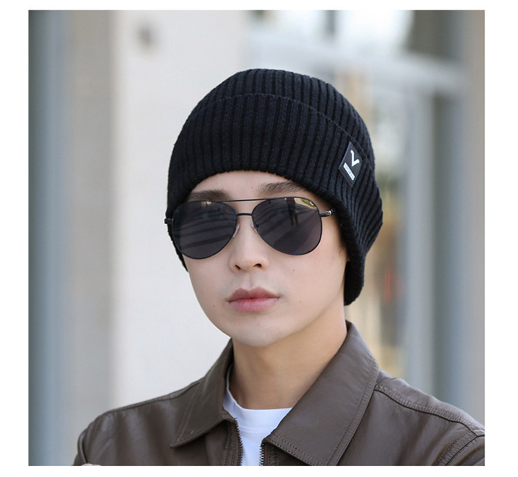 Hat for men in autumn winter, new plush thickened knitted hat, Korean version, winter warmth, ear protection, and cold_voghion.com