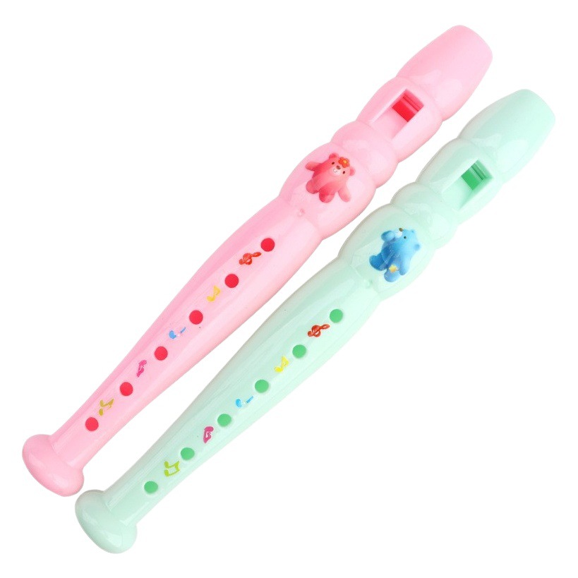 Clarinete de dibujos animados para niños instrumento musical principiante niños y niñas jardín de infantes tocando música regalo de educación temprana flauta corta de seis agujeros image 1