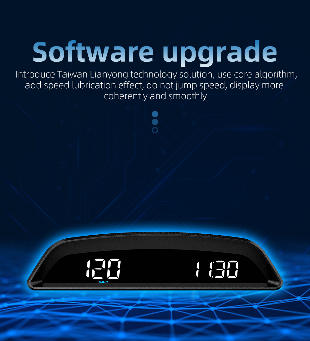 Car HUD Head-Up Display Dedicated GPS Tester Multifunctional Display Clock Smart Dashboard HD G3