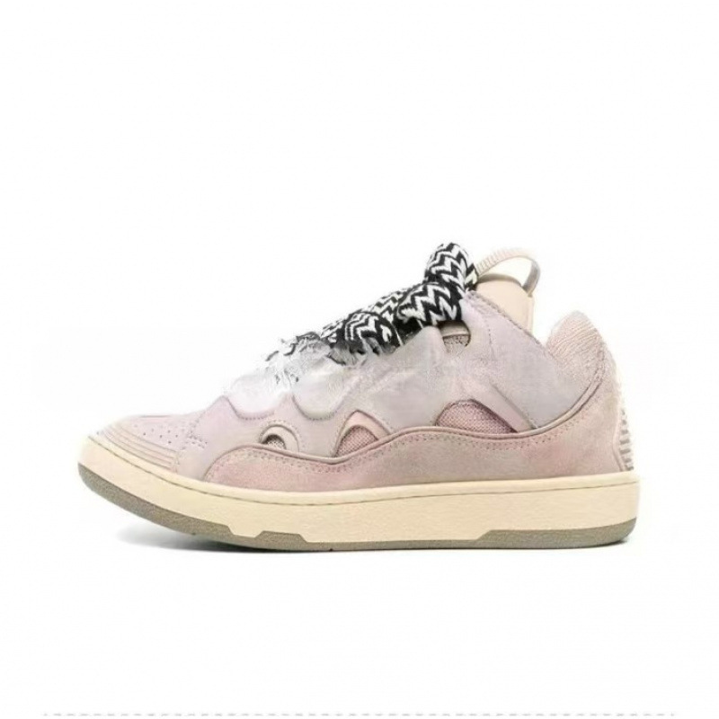 Wave de comercio exterior hombres y mujeres costura de cuero con cordones CURB zapatos casuales deportivos zapatillas de deporte retro lanv fan nuevos zapatos de papá