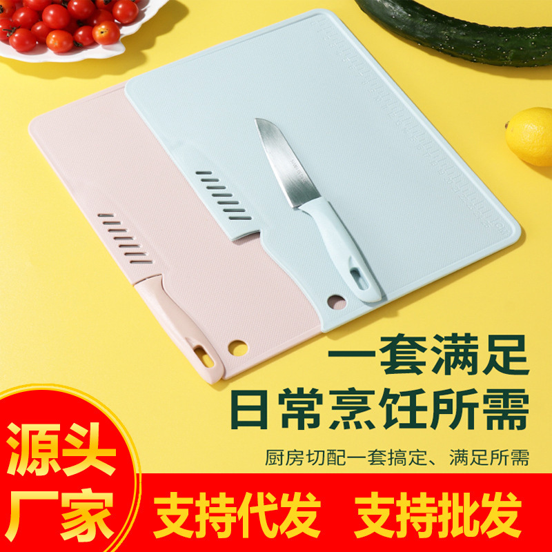 Convenient Outdoor Camping Supplementary Food Tool Convenient suit Two-in-One Household Kitchen Multifunctional Cutting Board