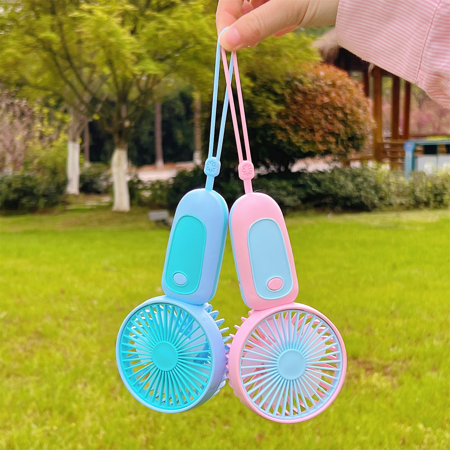 Plastic Material Cute Solid Color Plastic Fan