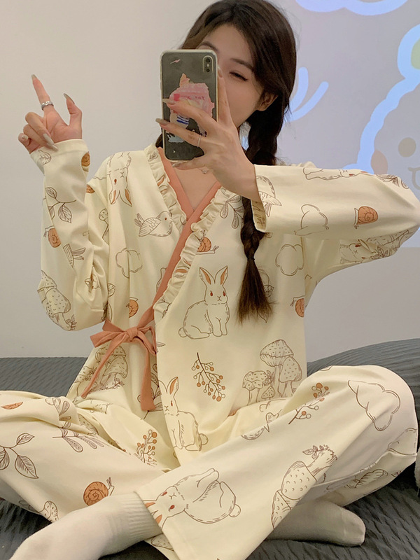 月子服春秋タイプの綿質の薄いタイプの産後の授乳は退院して妊婦のパジャマの産婦に授乳して外出することができます。|undefined