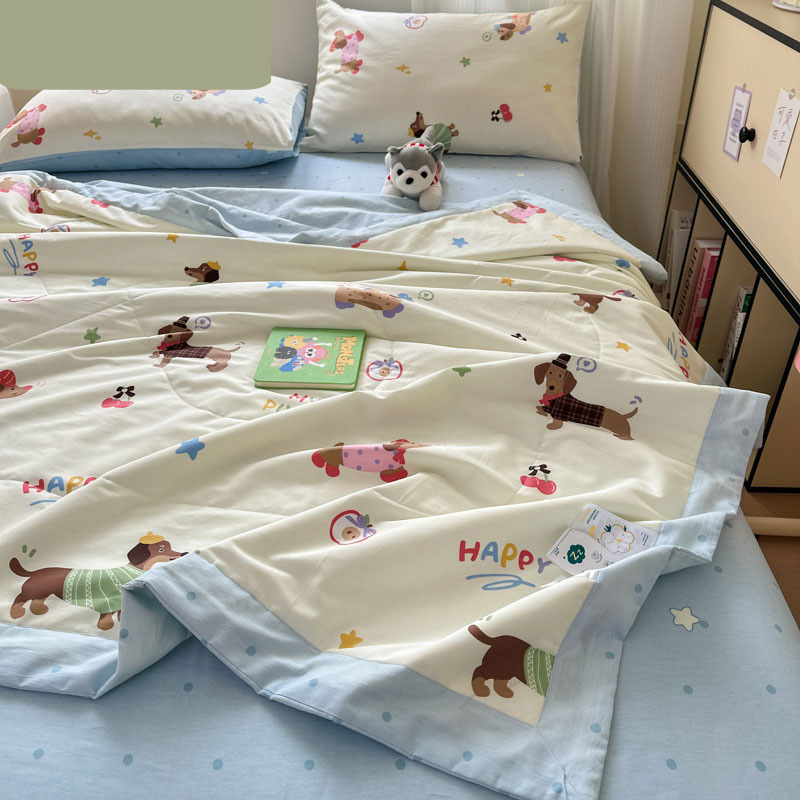Edredón de aire acondicionado de algodón puro edredón de algodón lavable a máquina edredón de verano edredón de dormitorio individual edredón de verano