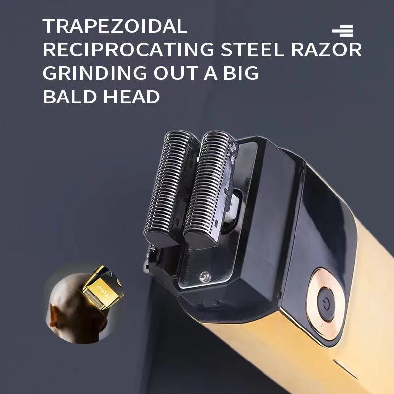 Kemei/科美電気シェーバーメンズKM-2028金属ボディled液晶表示電気シェーバー