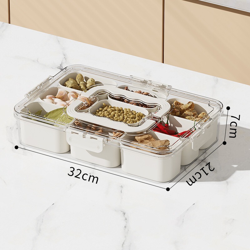 跨境香料收纳盒厨房家用食品级大料花椒多格调料罐佐料密封冰箱盒|undefined
