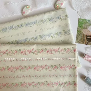 全棉40支印花面料ins清新少女碎花墙服装发圈箱包童装连衣裙女装