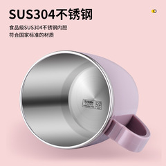 304 Stainless Steel Insulated Cup with Lid, Women's High-End Water Bottle, Student Cartoon Double-Walled Cup, Coffee Cup, Gift