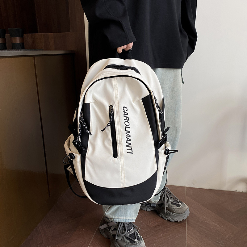 Mochila escolar para hombres, estudiantes de secundaria de gran capacidad, estudiantes de secundaria, tendencia de moda, mochila simple, mochila, bolso de viaje de estilo femenino