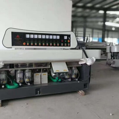 Б/у прямой станок, шлифовальный станок для кромки стекла, 9-головочный прямой станок на продажу, 9-головочный прямой станок отремонтированный и модернизированный